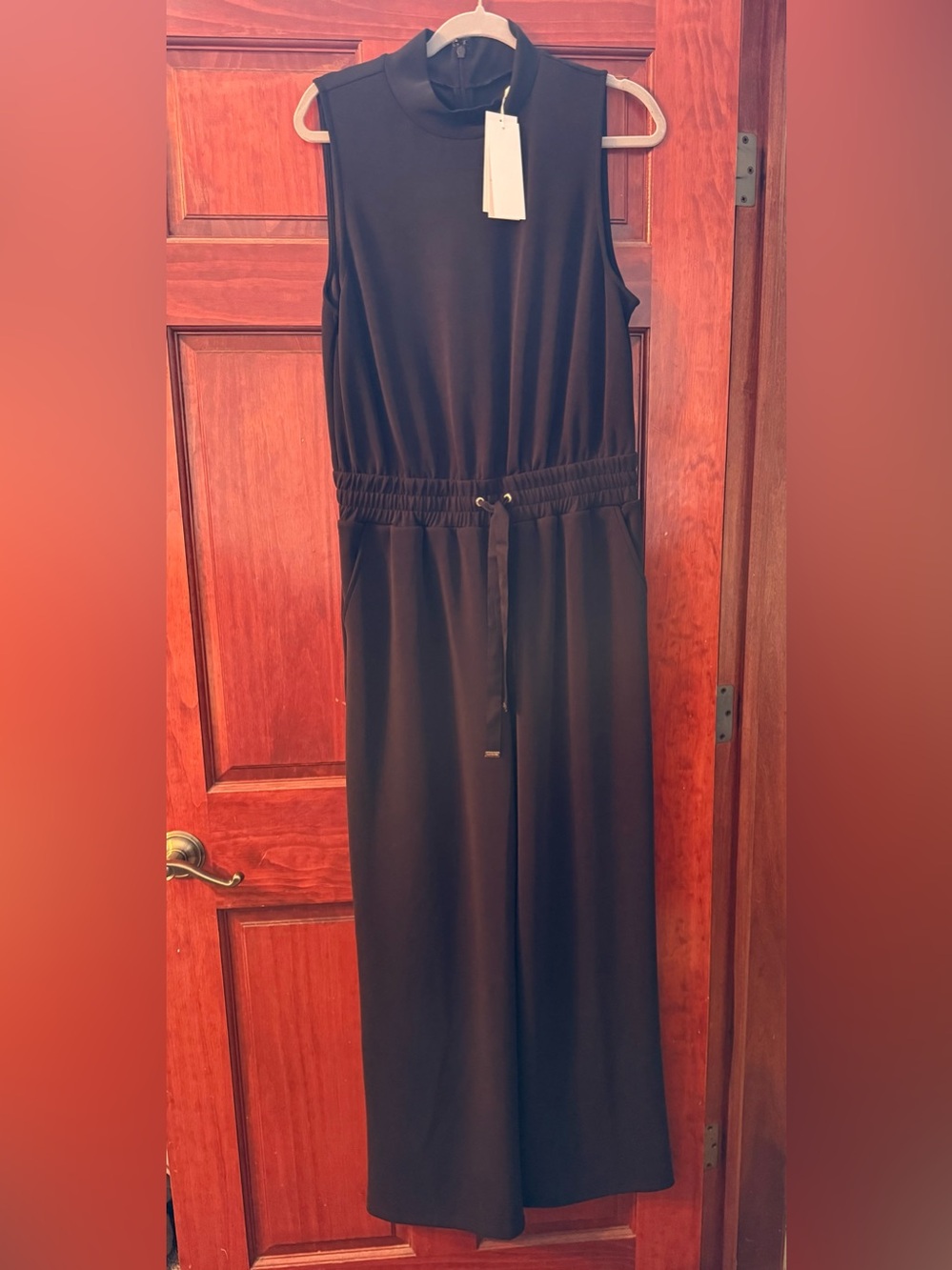 Lilly Pulitzer Black Sleeveless Drawstring Waist Jumpsuit